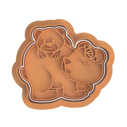 Mum and Baby Bear V1 Cutter and stamp - Chickadee