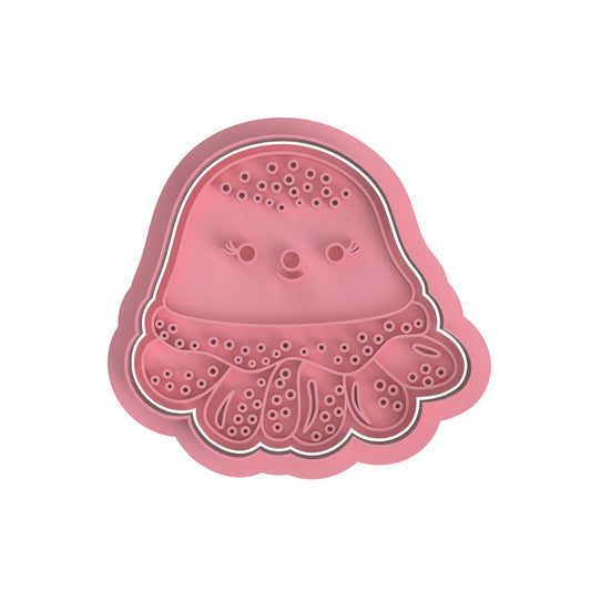 Octopus Cute V4 Cutter and stamp - Chickadee