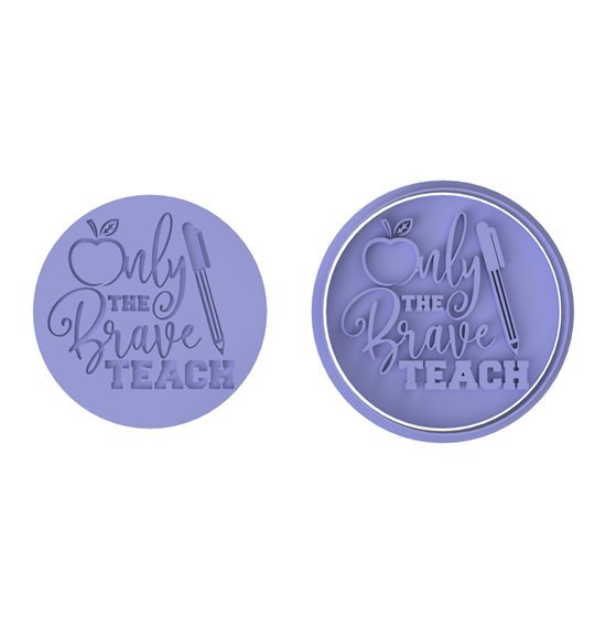 Only the Brave Teach stamp - Chickadee