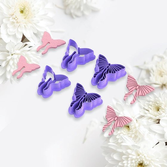 PC Butterfly cutter and imprint (2 piece) - Chickadee