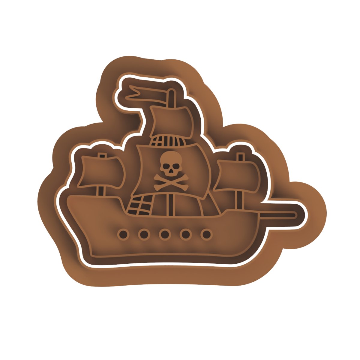 Pirate Ship V1 cutter and stamp - Chickadee