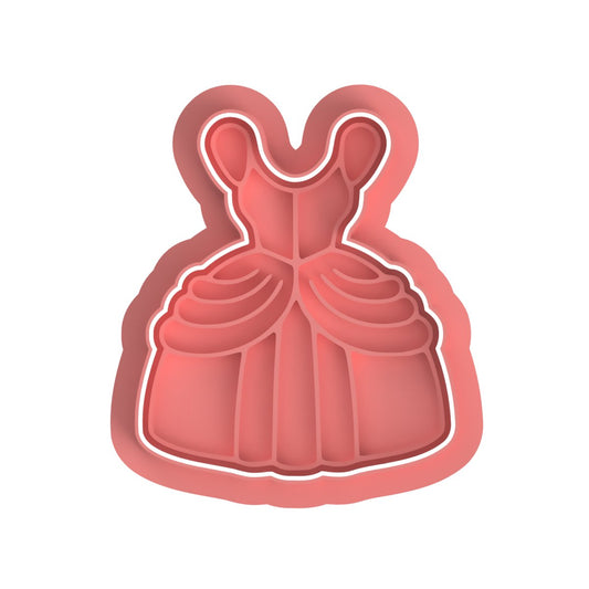 Princess Dress 3 Cutter and stamp - Chickadee