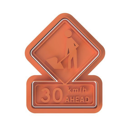 Road Work Sign V2 Cutter and Stamp - Chickadee