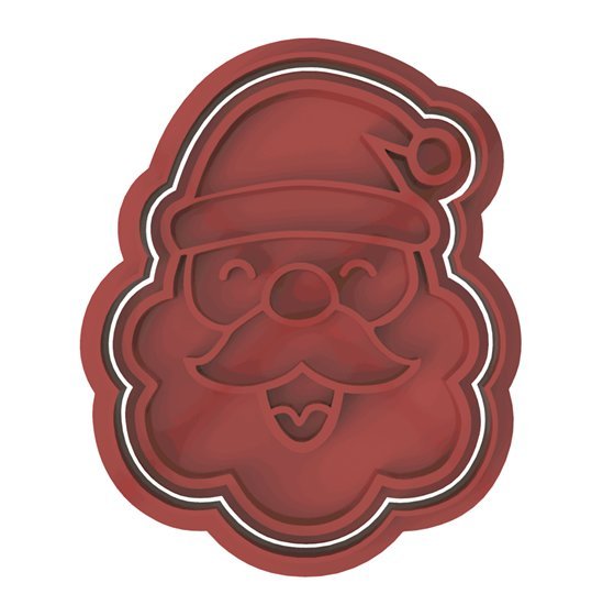 Santa Face cutter and stamp - Chickadee