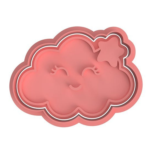 Smiley Cloud Girl Cutter and stamp - Chickadee