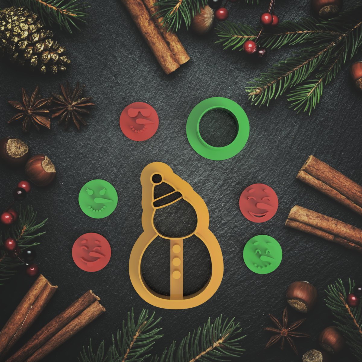 Snowman with Facial Expressions - Chickadee