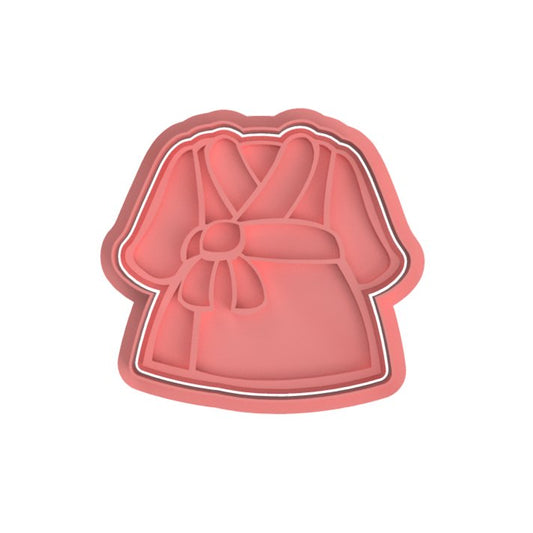 Spa Robe Cutter and stamp - Chickadee