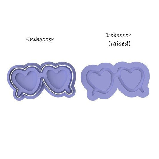 Sunglasses Heart Cutter and stamp - Chickadee