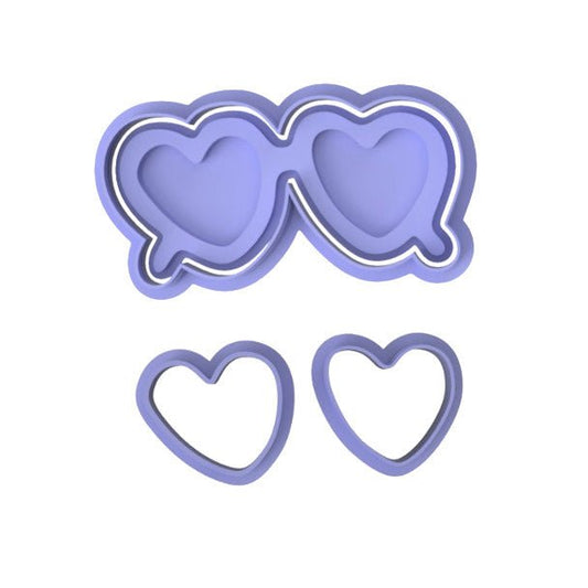 Sunglasses Heart Cutter and stamp - Chickadee