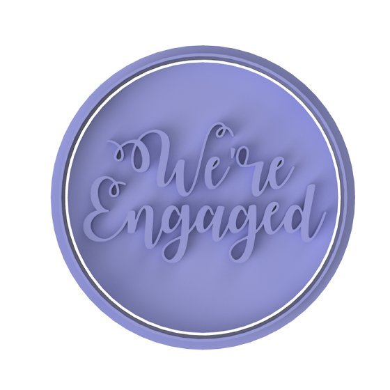 We're Engaged Stamp - Chickadee