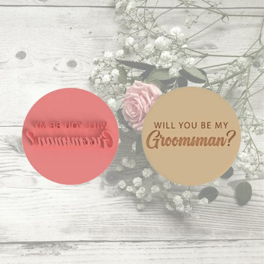 Will You Be My Groomsman? V1 Stamp only - Chickadee